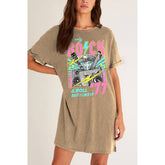 ROCK N ROLL GUITAR MINERAL GRAPHIC DRESS